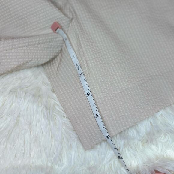 NWT Theory Seer Suit Shorts in Sand - Size 4 - Waist Tab Seersucker - Picture 8 of 9